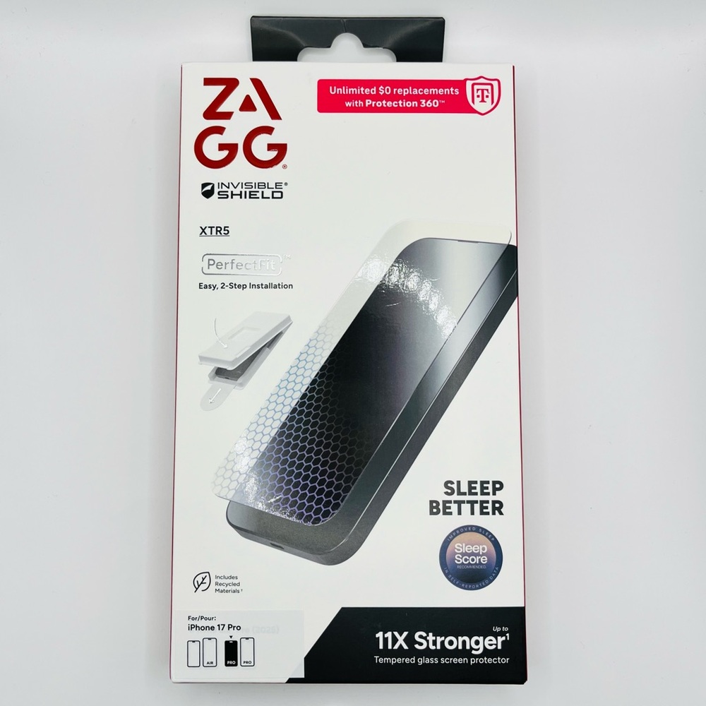 NWT ZAGG InvisibleShield XTR5 Screen Protector 11X Stronger for iPhone 17 Pro